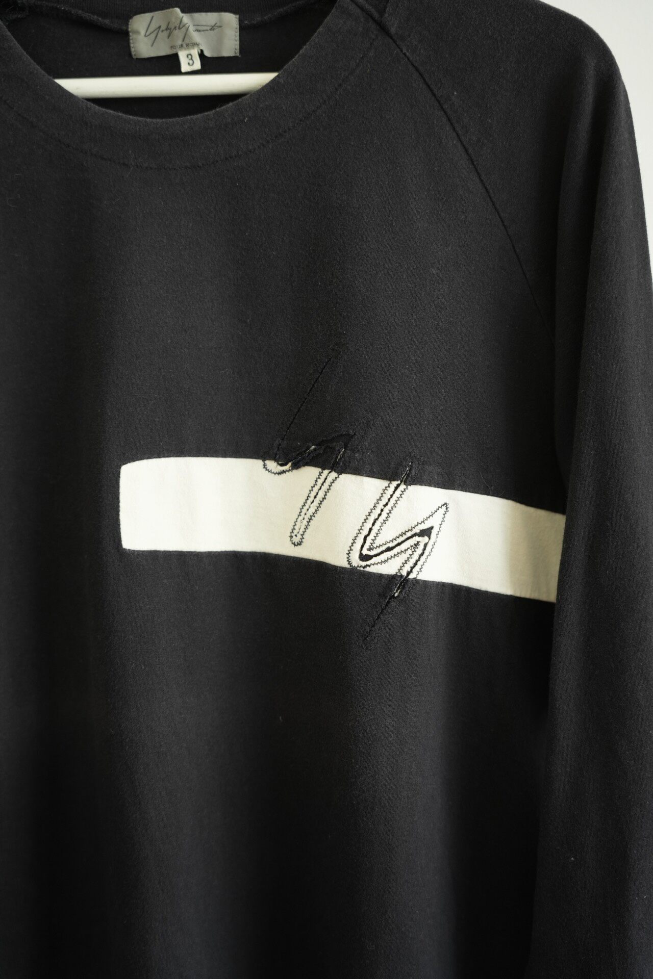 Yohji Yamamoto 03SS Number Patch LS T-shirt — detail