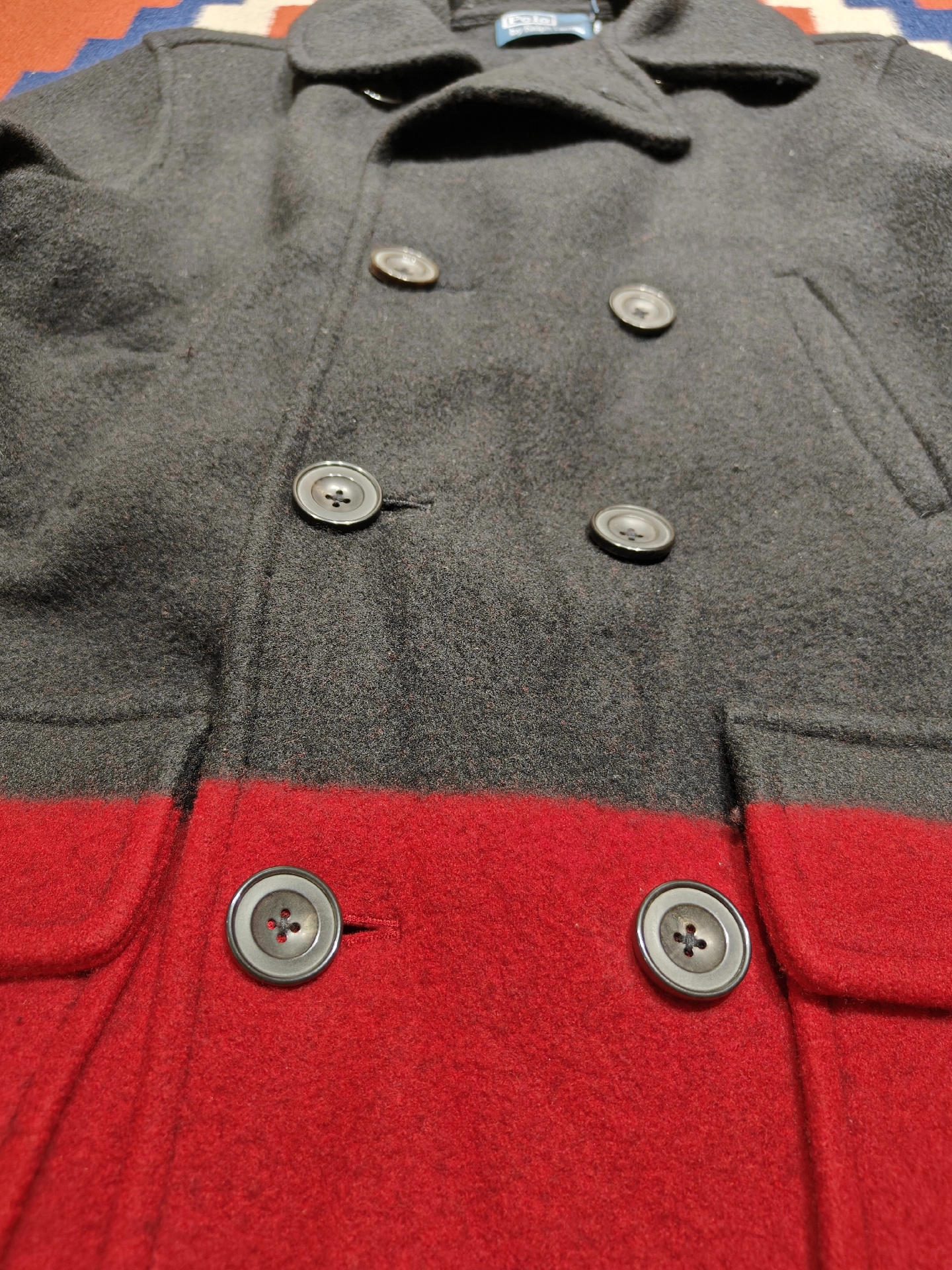 Ralph Lauren RRL 740 Wool Pea Coat — detail