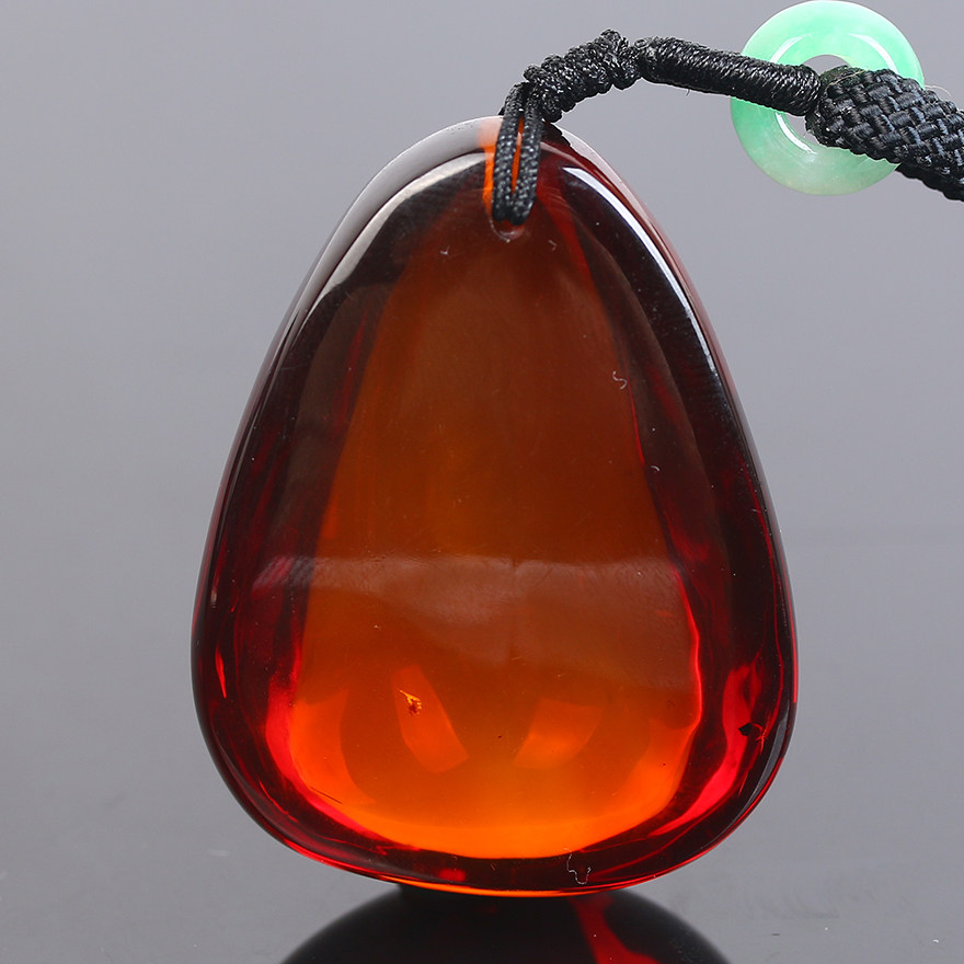 【干净透亮血珀】16.12克天然琥珀血珀水滴吊坠器型饱满