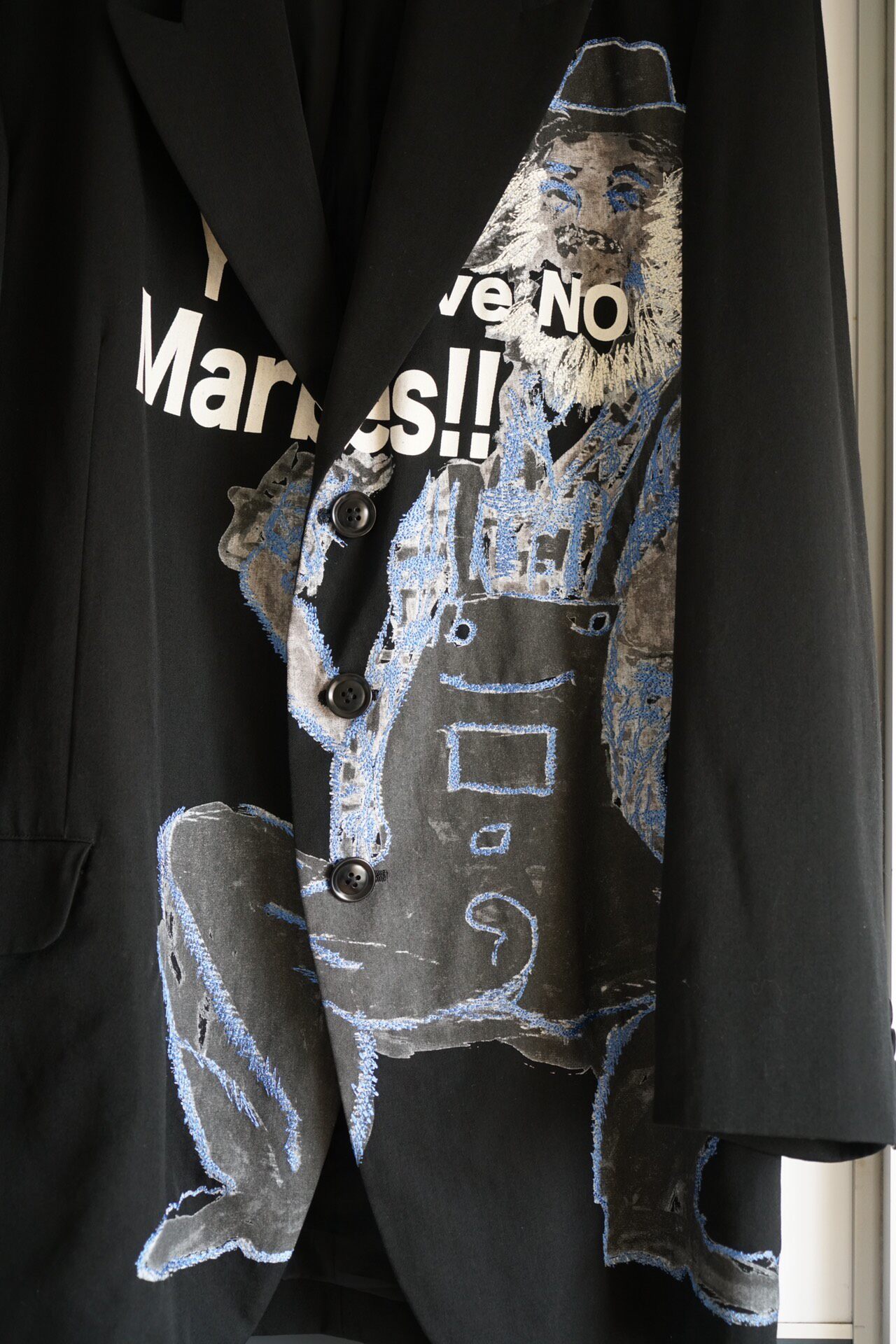 Yohji Yamamoto 17AW Worker Embroidery Suit — detail