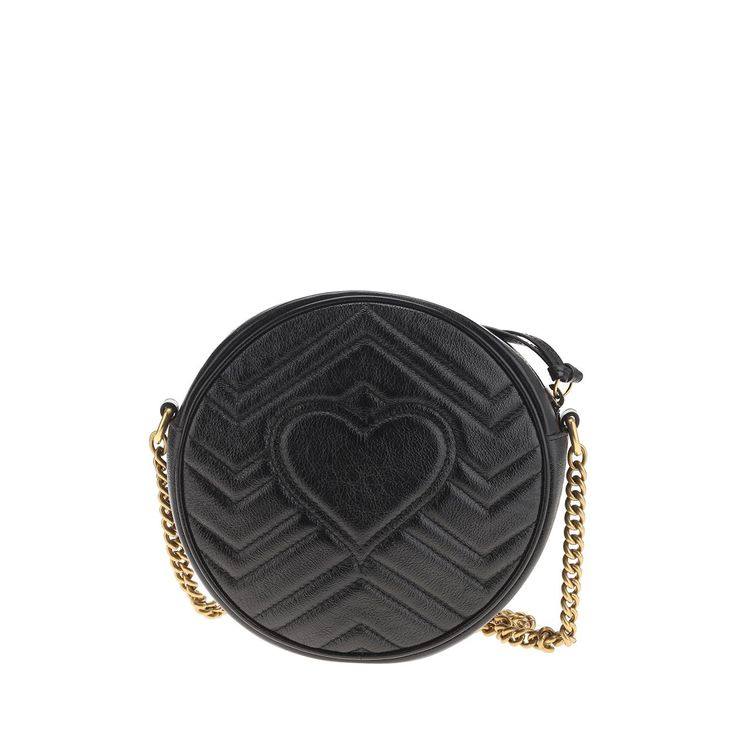 95新 gucci 古驰黑色圆饼链条单肩包 心上奢品 3755513