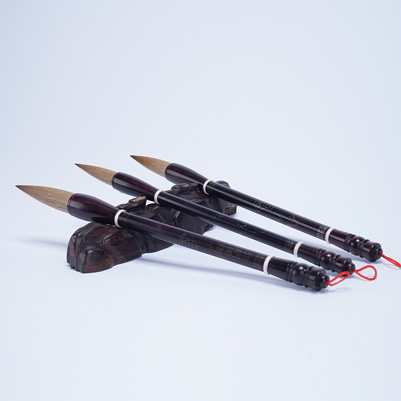 湖笔工艺美术大师王小卫制作毛笔《一帆风顺》适合行草对联收藏