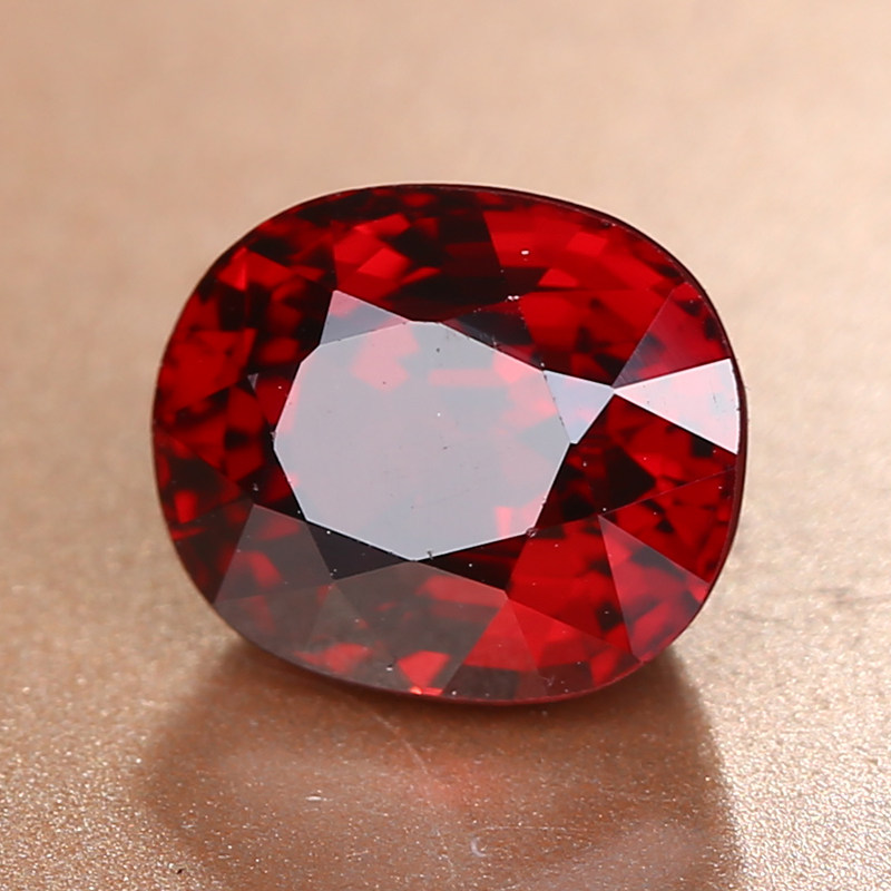 【无保留价】2.75ct天然石榴石裸石红色戒面椭圆形可定制300148