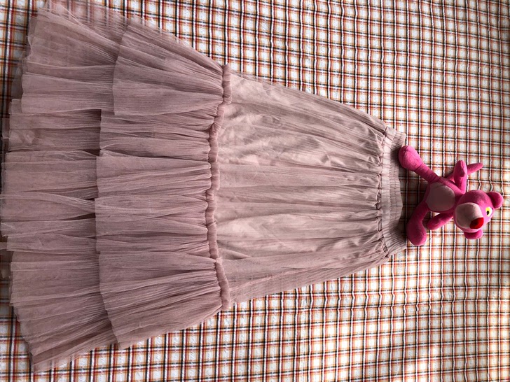 藕粉色纱裙半身裙