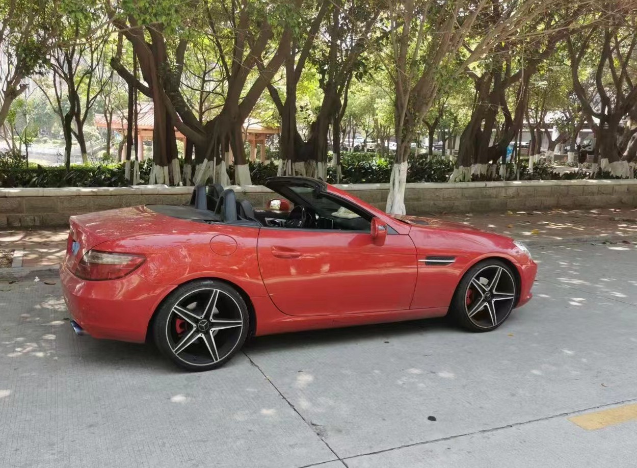 夏天来袭把妹神车12年奔驰slk硬顶敞篷2门跑车多功能