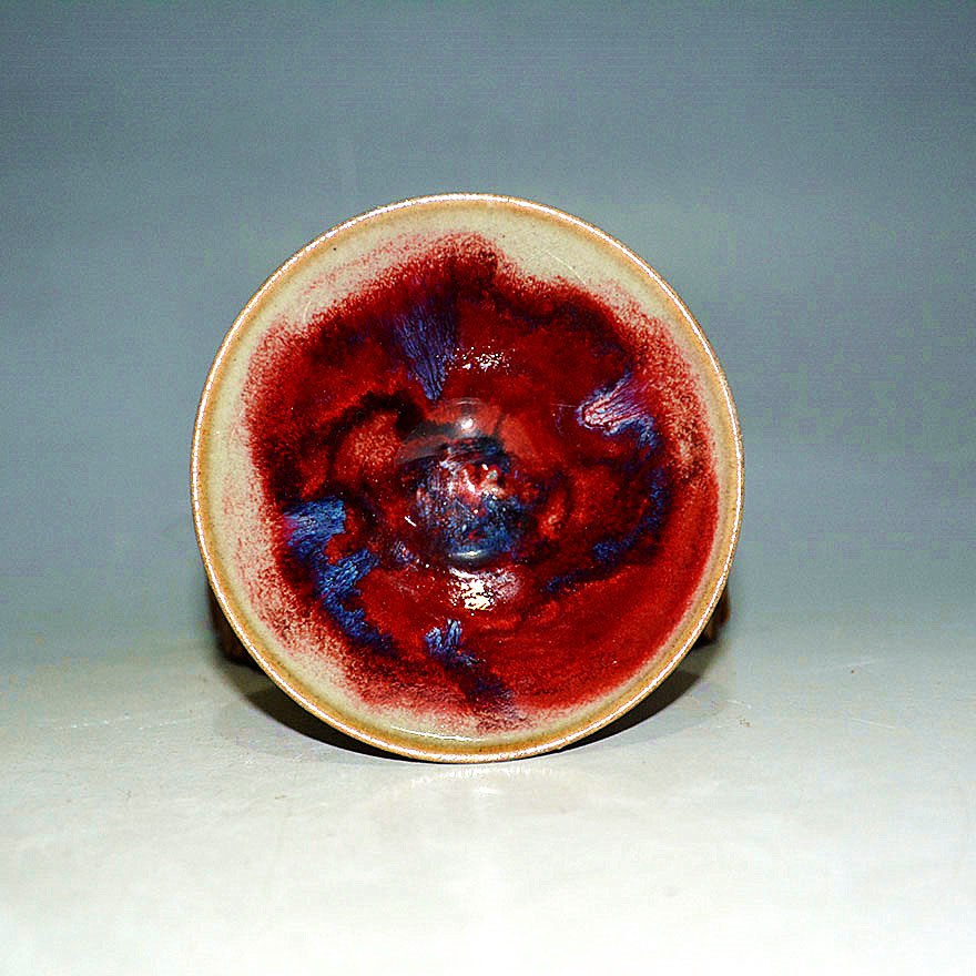 钧瓷主人杯 手签款 满釉支烧 何世超 非遗传承人