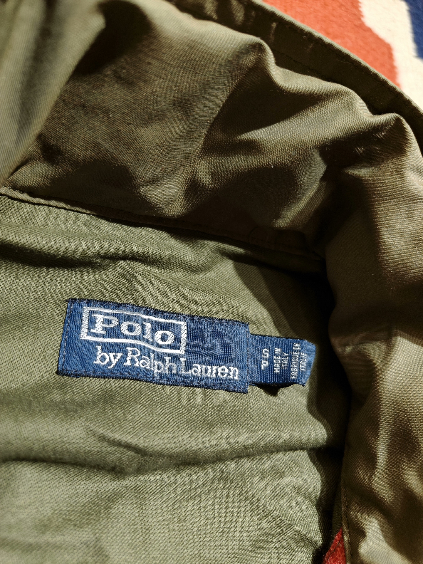 RRL Military Style Navajo Jacket — label