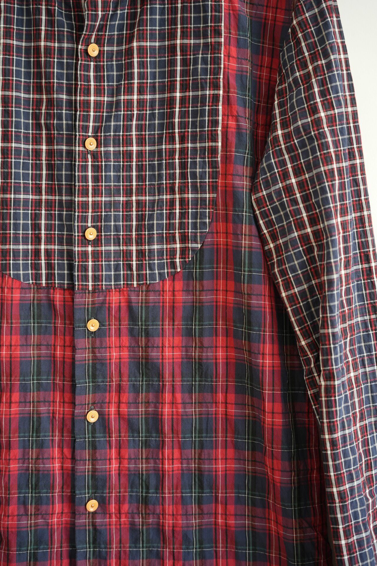 Kolor Beacon 16ss Red Plaid Shirt — back
