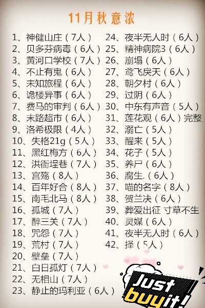 11月最新剧本谋杀之谜剧本杀推理聚会桌游最新剧本