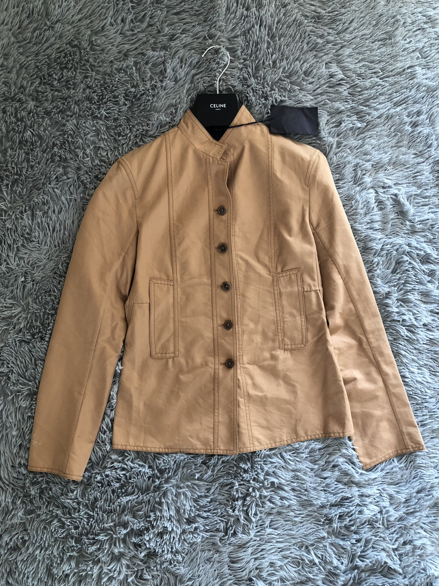 Prada Khaki Stand-Up Collar Jacket