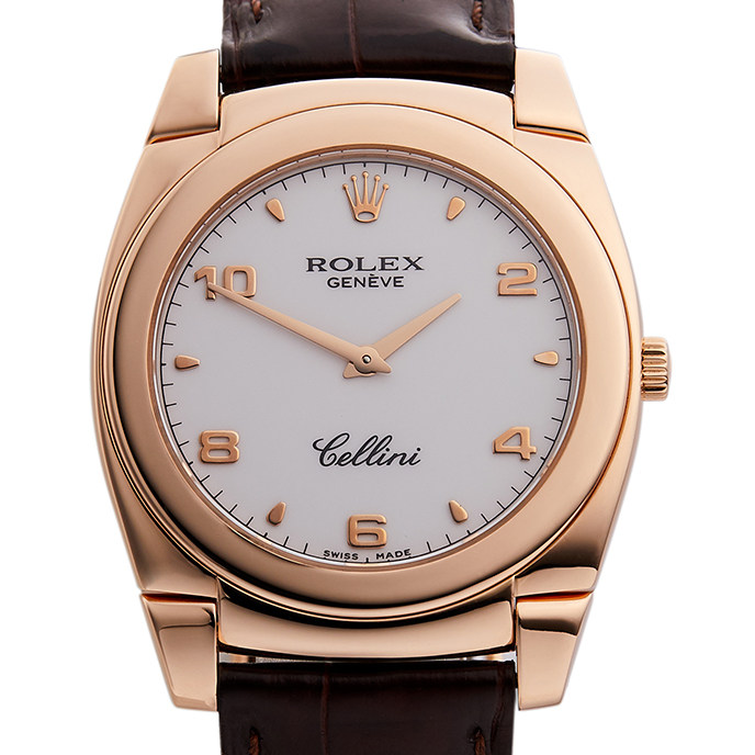 9.5新无保卡 劳力士切利尼手动机械18k玫瑰金男表5330