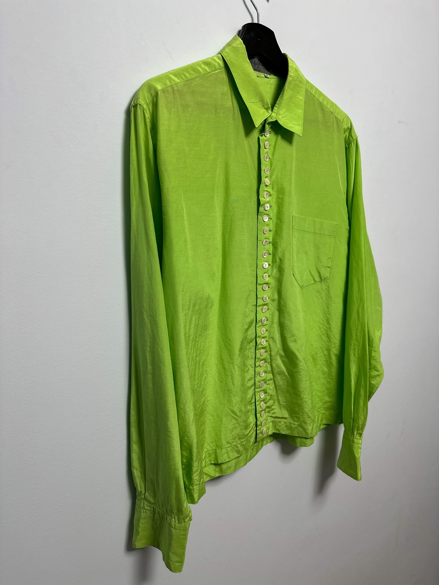 Yohji Yamamoto 1997AW Fluorescent Green Shirt — front