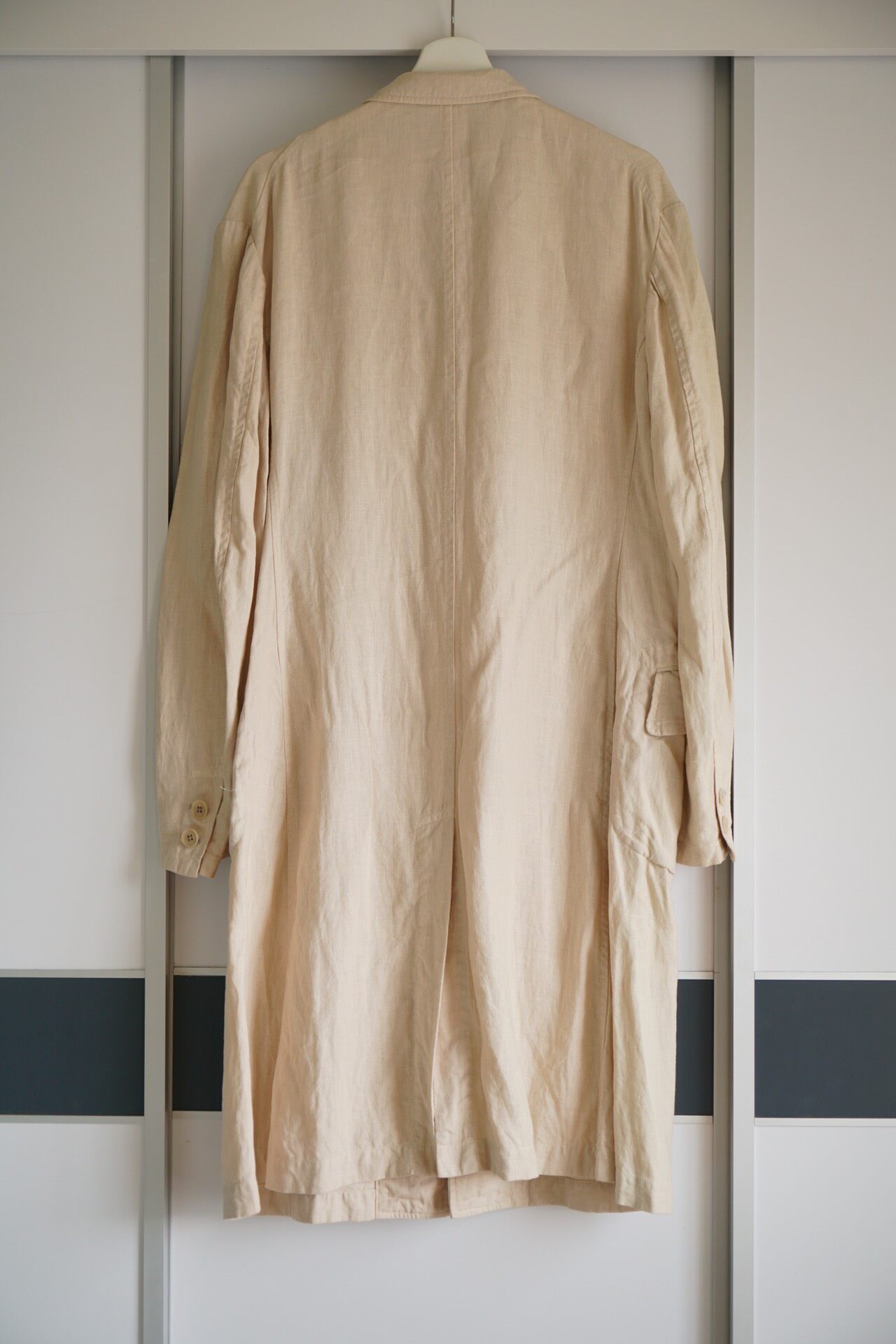 Yohji Yamamoto 15ss Beige Linen Coat — front