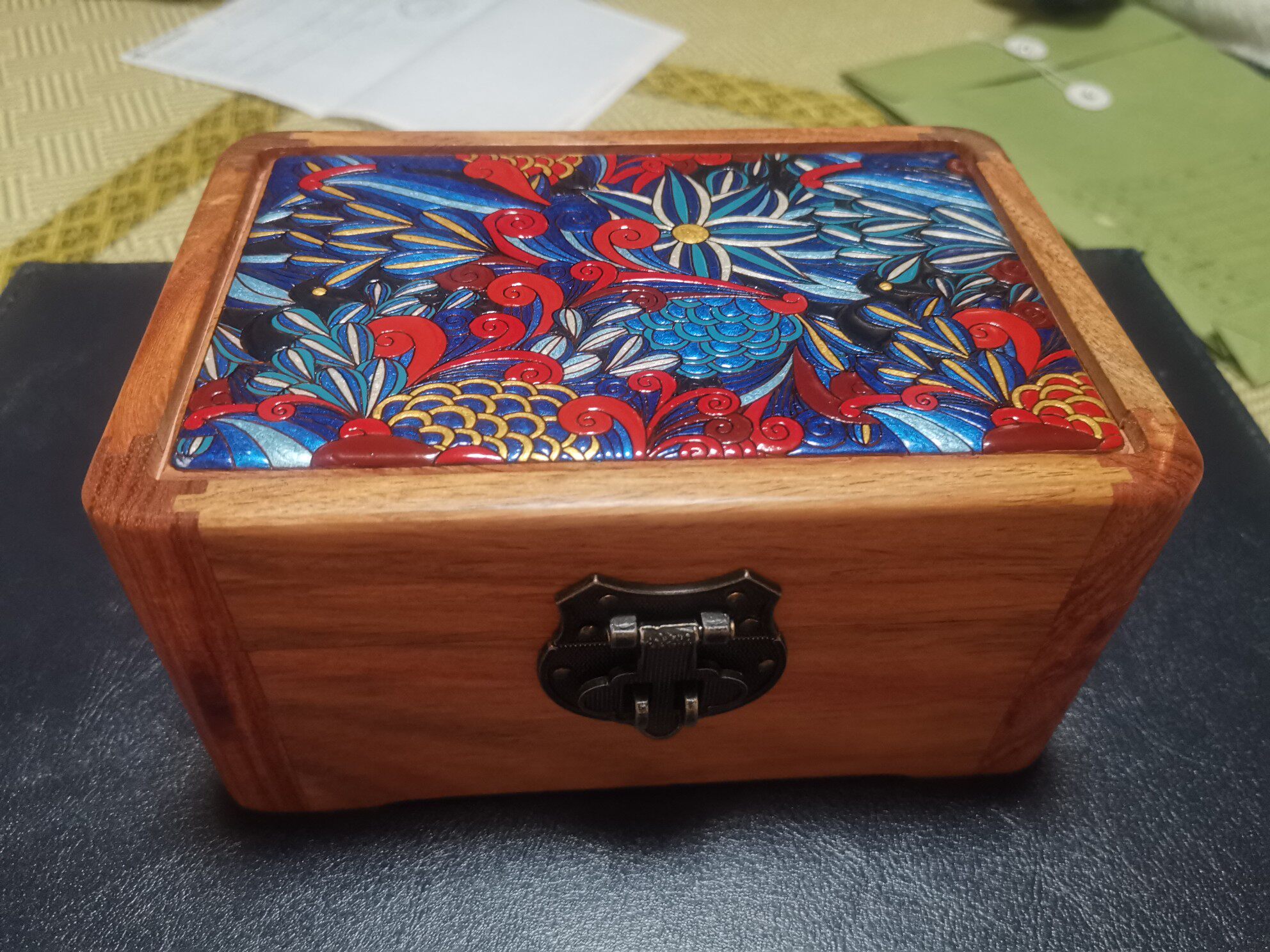 国禄旗花梨木首饰盒复古精致古色古香送老婆生日