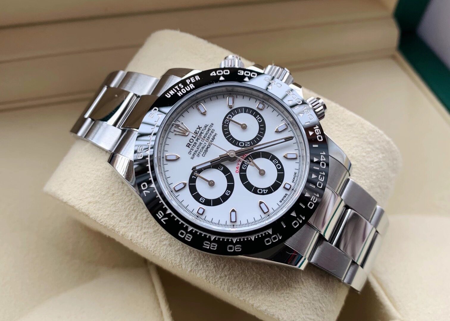 【国行全新】劳力士手表男迪通拿系列白色熊猫迪116500自动机械表