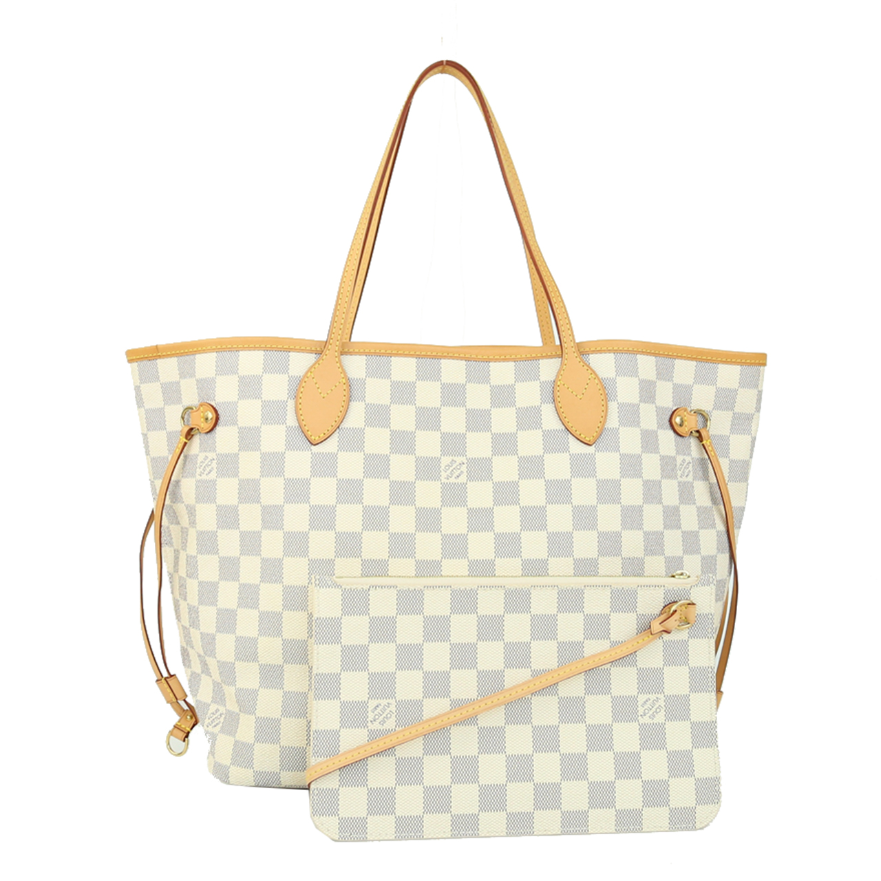 [9.5新]路易威登lvneverfull女士白棋盘手提单肩包d2178参考12000