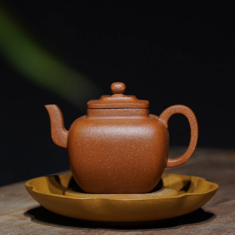 国高工王老师【全手工四方宫灯壶】正宗原矿降坡泥 名家紫砂壶