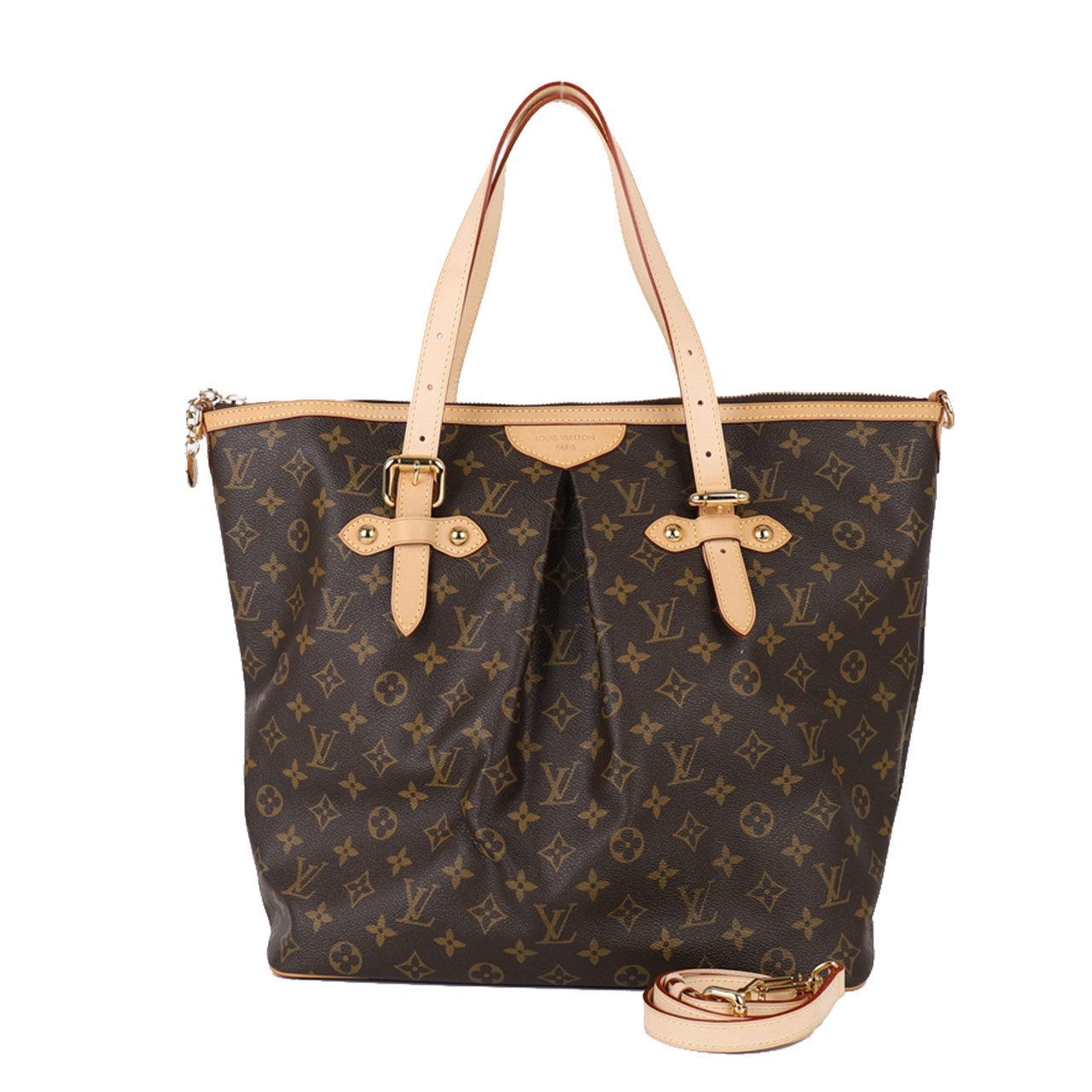 [已鉴定][9.9新]路易威登lv女士派拉蒙手提斜挎包cz003参考13600