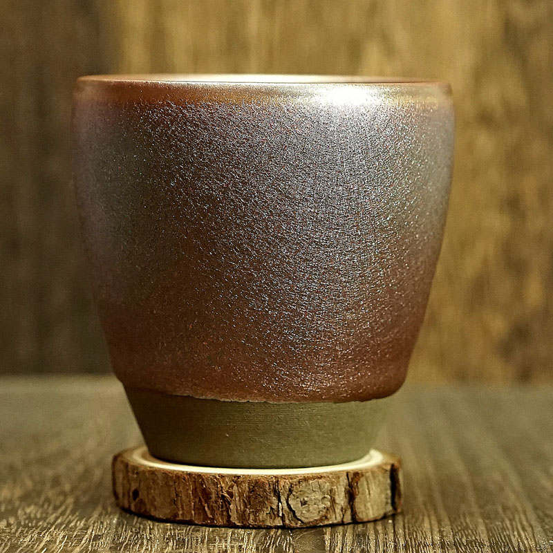 【流光溢彩】魅惑瑰丽 天然多彩 罗军 建阳建盏口径6.9cm