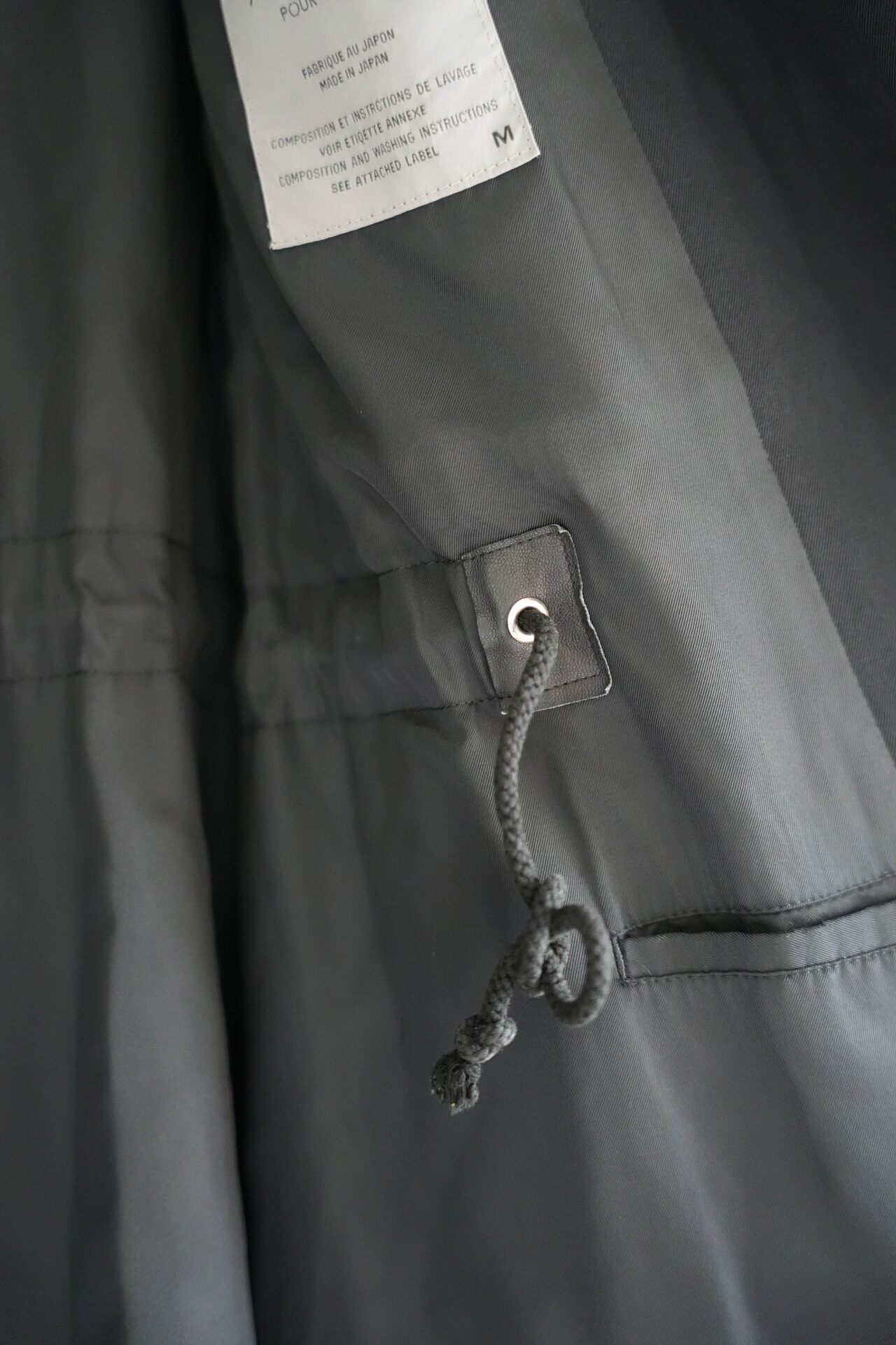 Yohji Yamamoto 92AW Diagonal Button Jacket — label