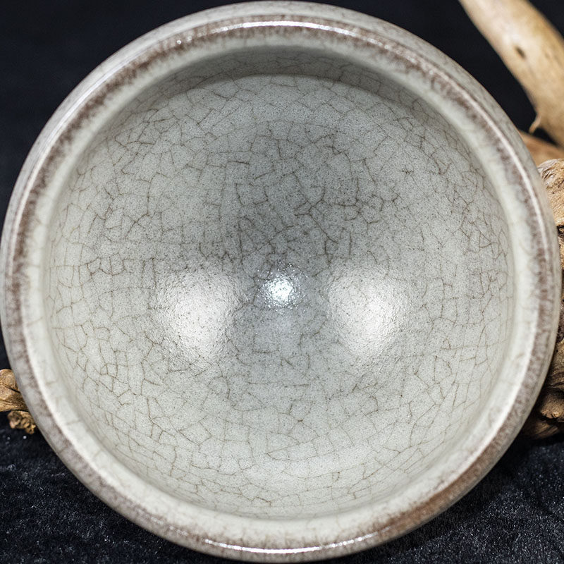 柴烧【白贝开片将军盏】古拙沉稳雅致内敛 徐和英 建阳建盏 k80