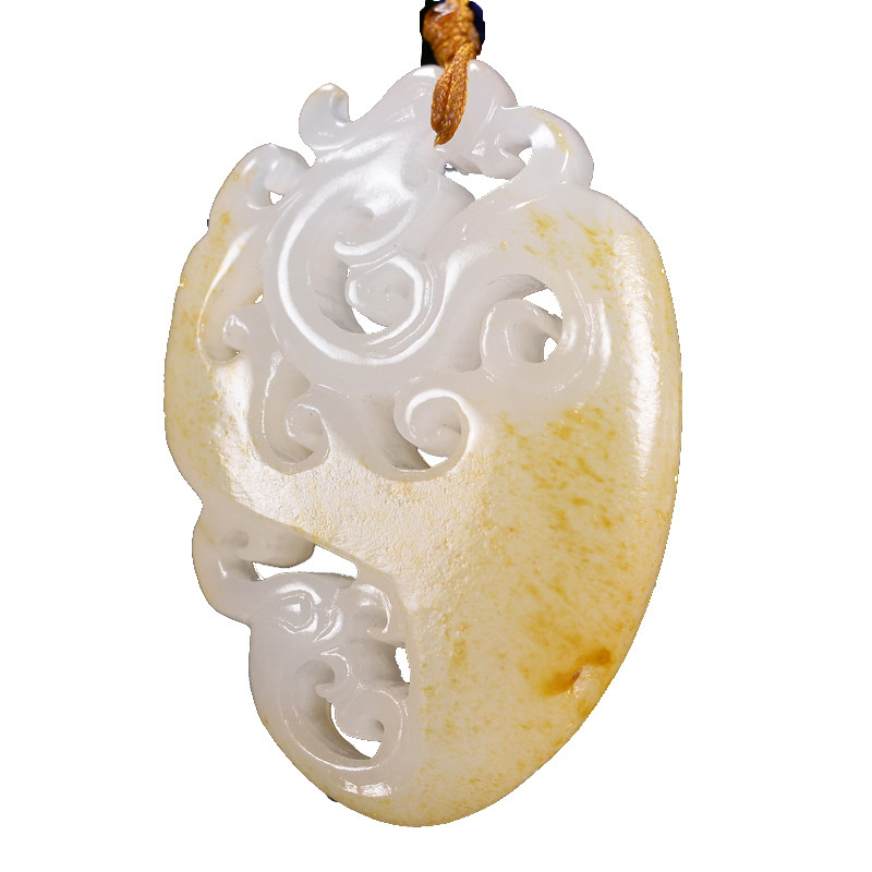 苏工【仿古龙凤呈祥】和田玉 男女款龙凤挂件吊坠25克