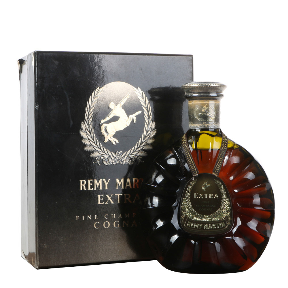 21.80年代法国人头马双带extra特优干邑白兰地40度700ml老酒拍卖