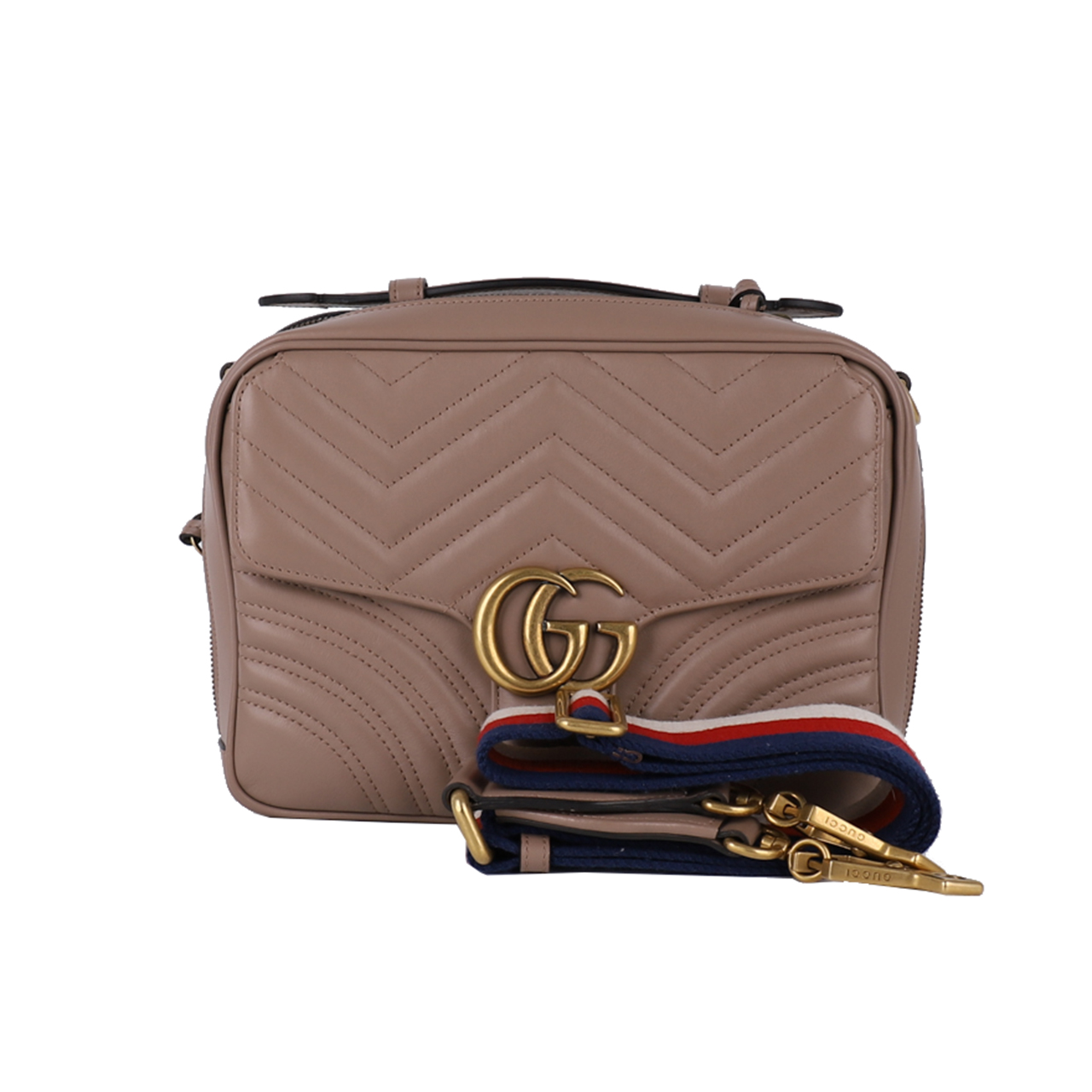 [已鉴定][9.5新]古驰gucci女士marmont斜挎邮差包ux009参考19500