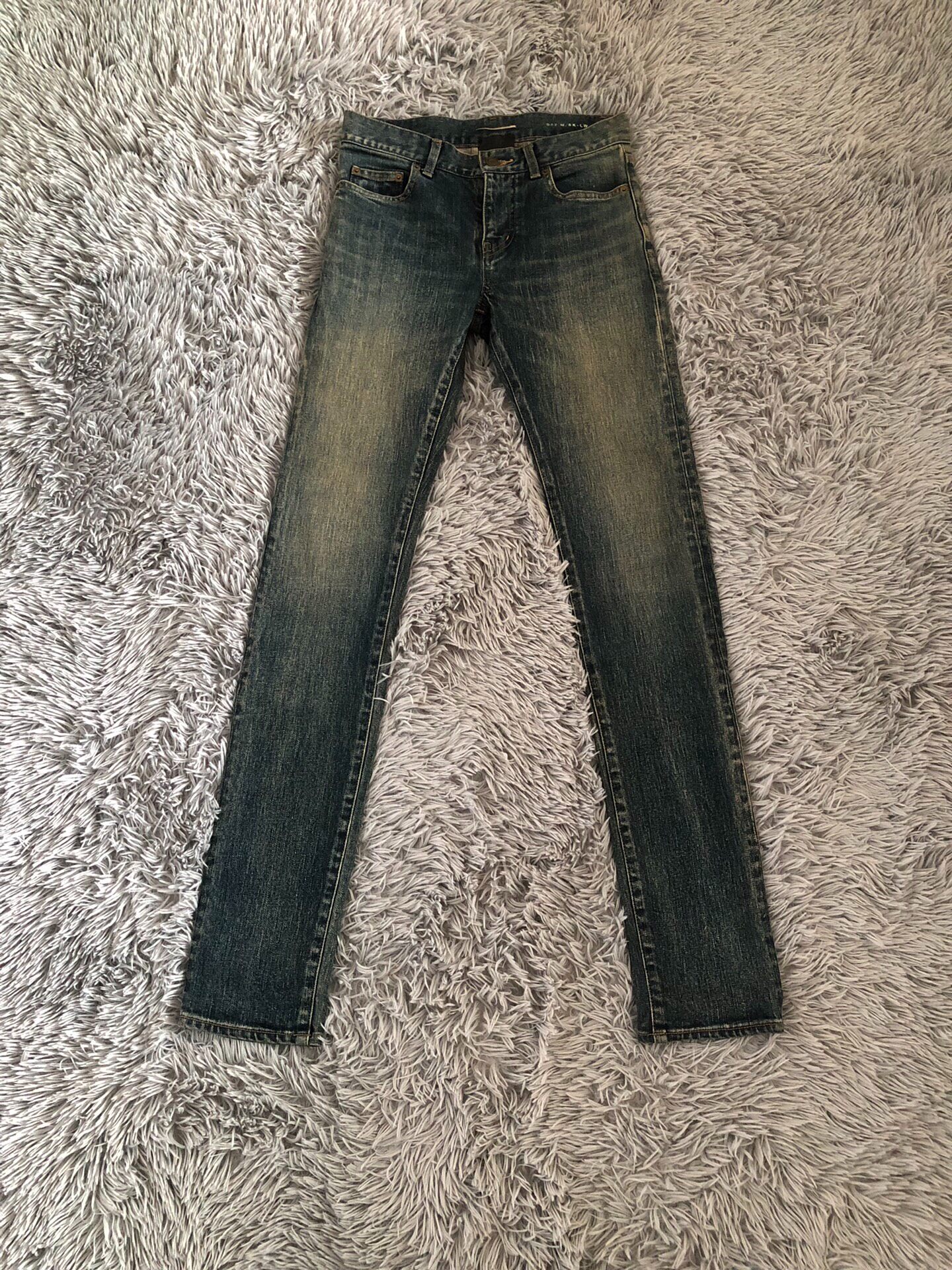 Saint Laurent SLP 15ss Yellow Mud Jeans