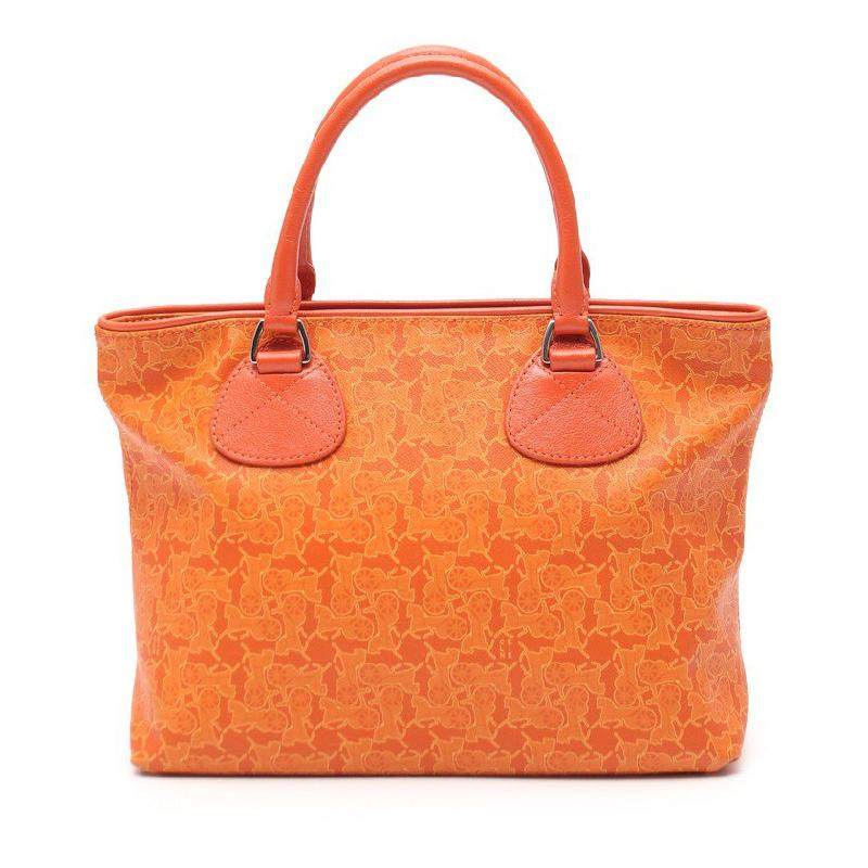 [9.5新]思琳celine女士手提包马车图案pvc真皮橙色528002