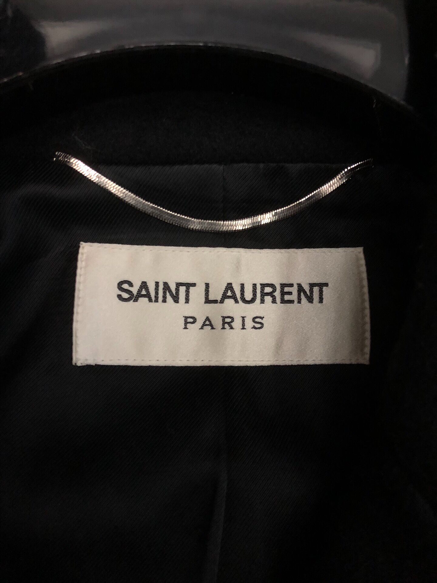 Saint Laurent 14FW Anchor Double-Breasted Coat — detail