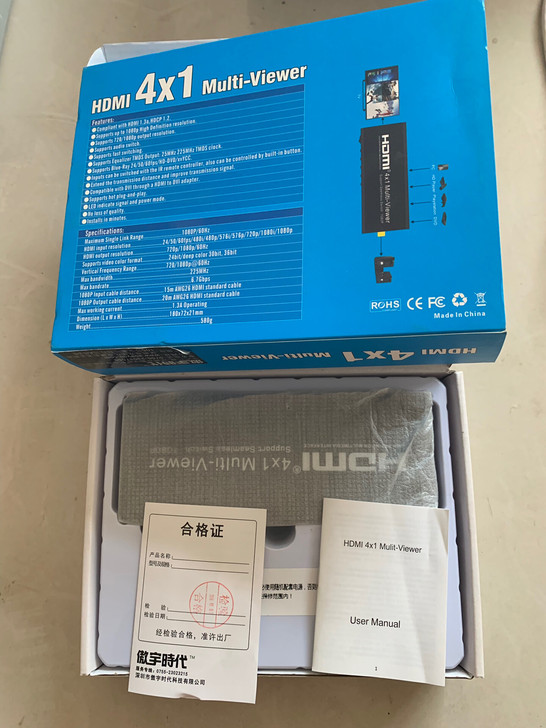 分屏器。有任何质量问题。无理由退货。四进一出分屏器HDMI