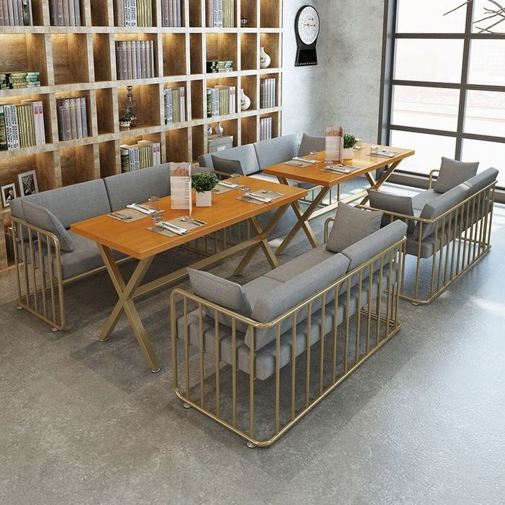 北欧西餐厅沙发卡座桌椅组合休闲奶茶店火锅店咖啡厅音乐吧沙发椅