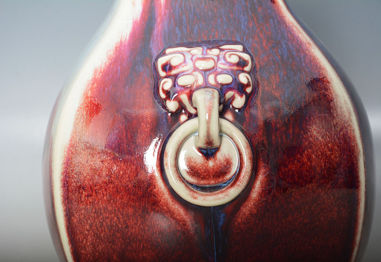 钧瓷 四方兽耳尊 孔家钧窑 孔相卿 中国工艺美术大师