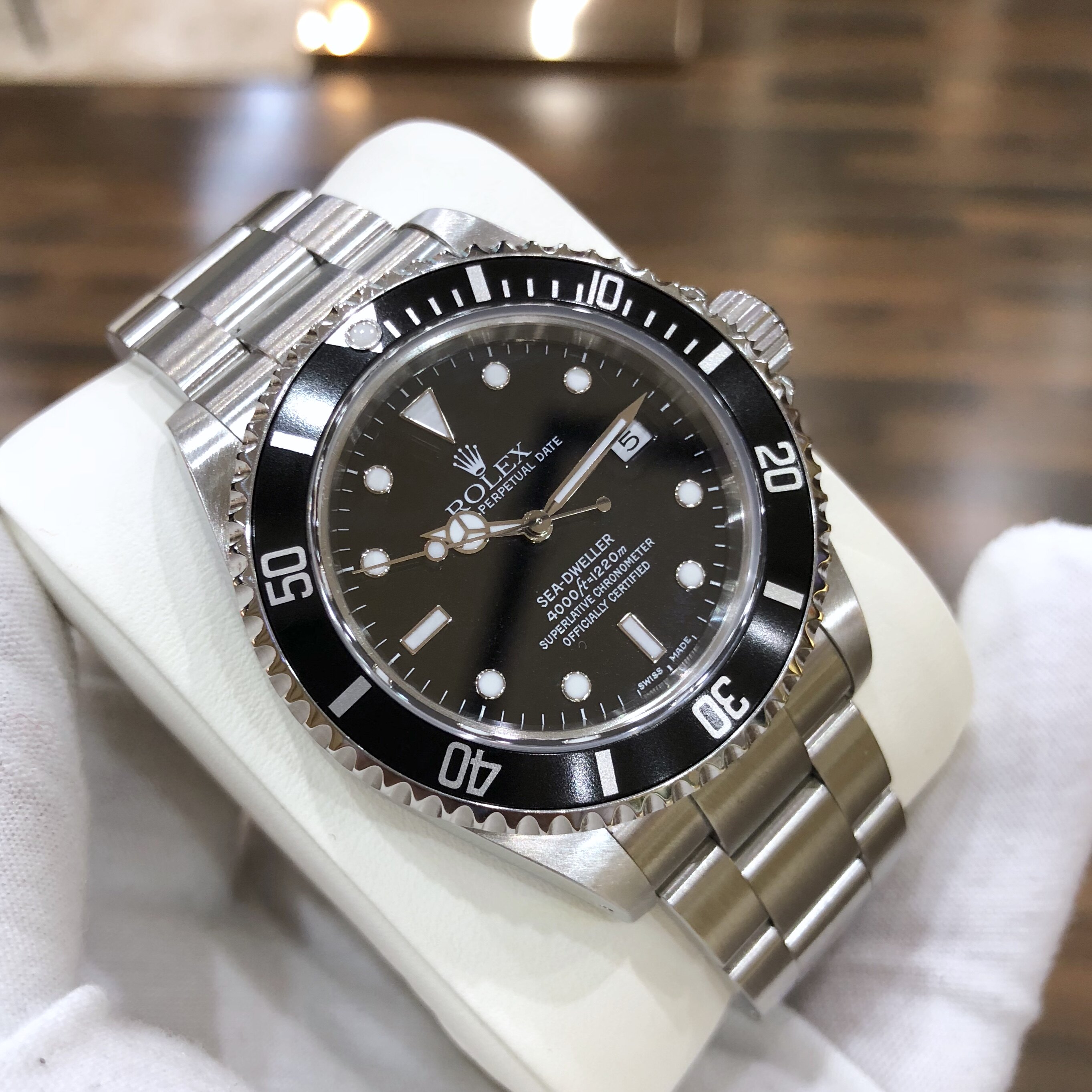 [国检认证][95新]劳力士海使型16600 全自动 机械男表 黑水鬼手表