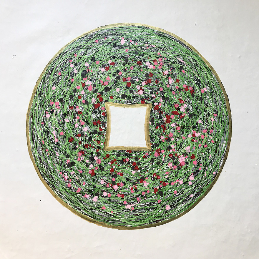 礼品艺术油画【高雅奢华】【送画框】【元绿】现代风格抽象装饰画