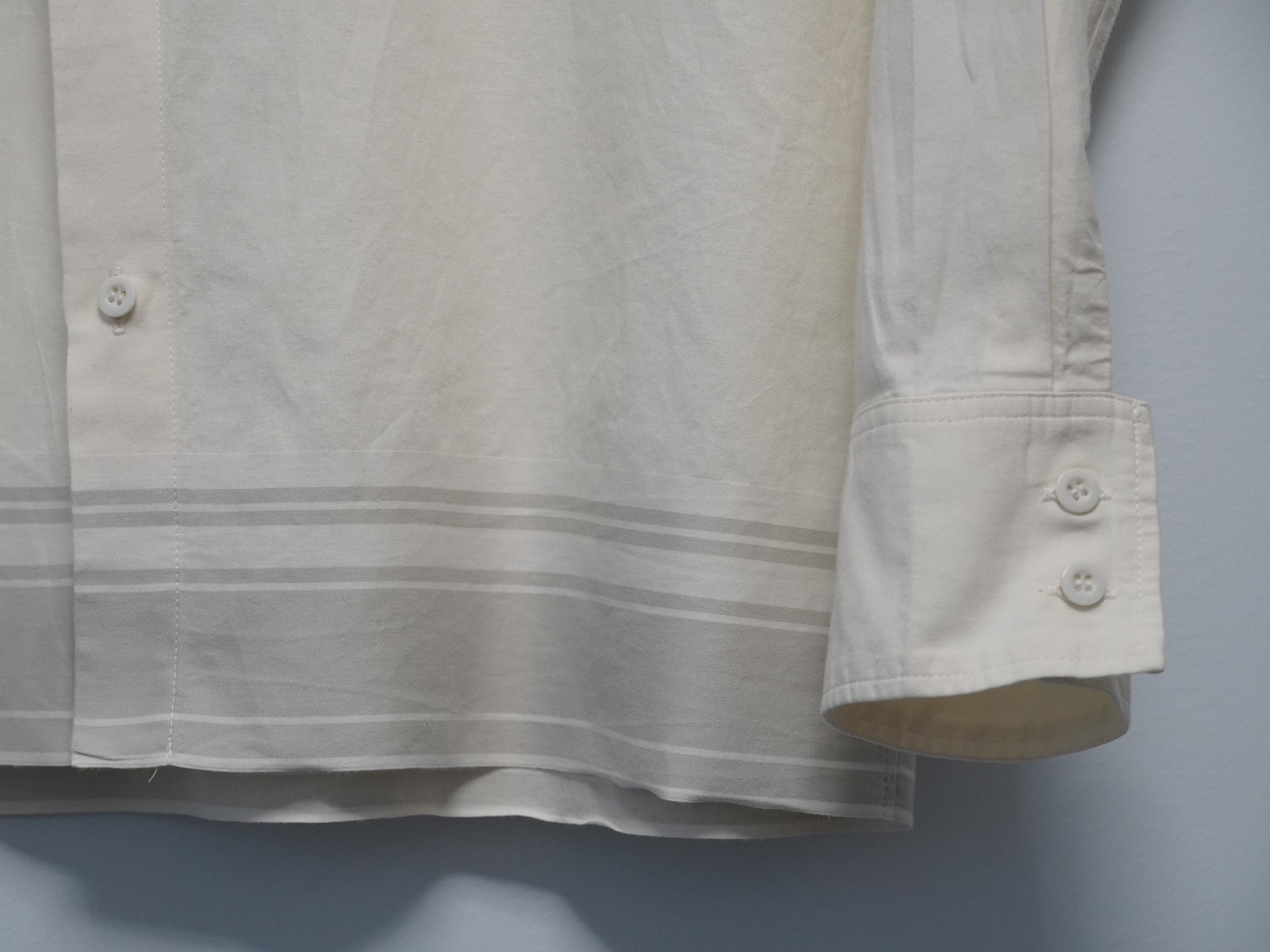 Yohji Yamamoto 2002SS Striped Off-White Shirt — back