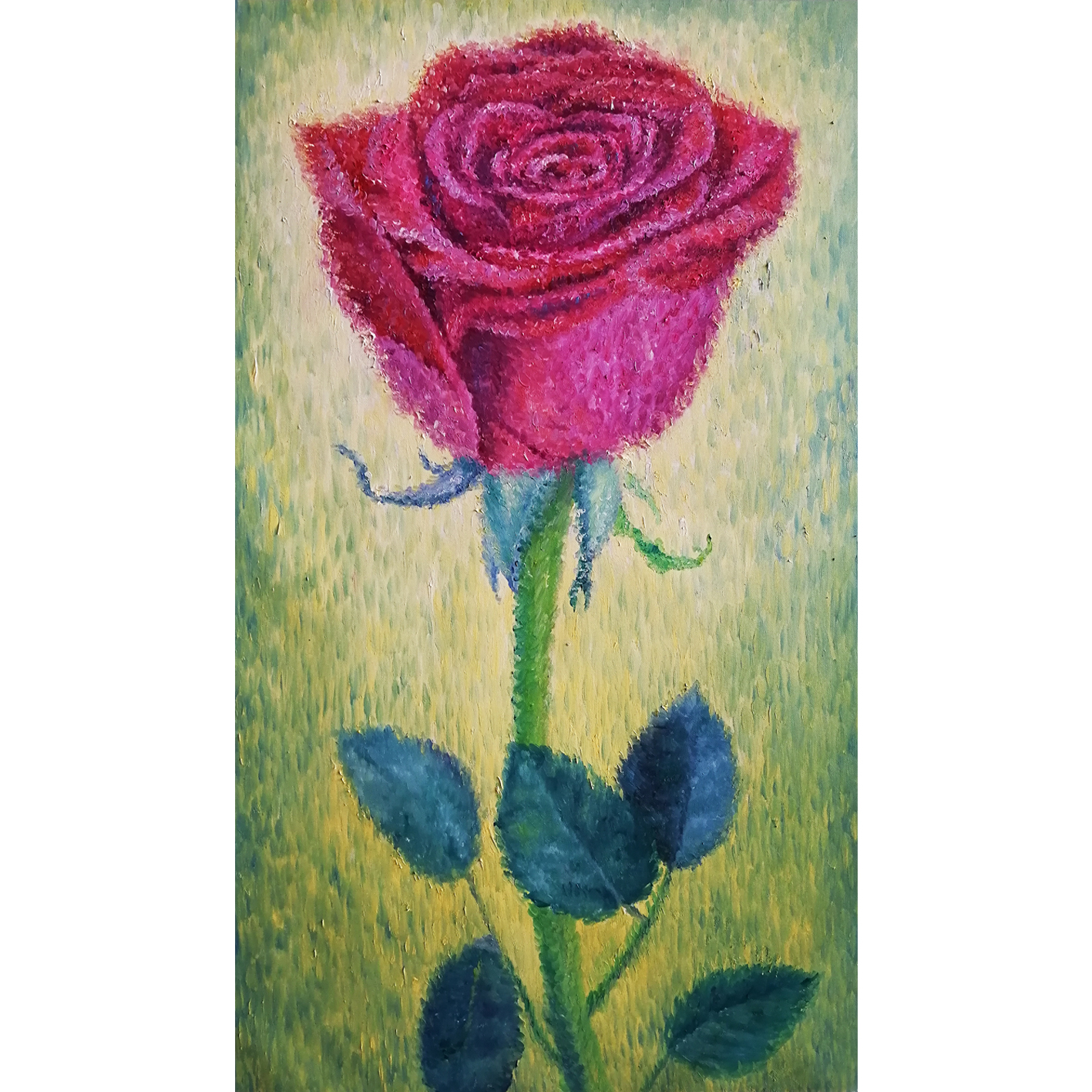 【国家一级美术师】王东《红玫瑰》孤品 布面油画