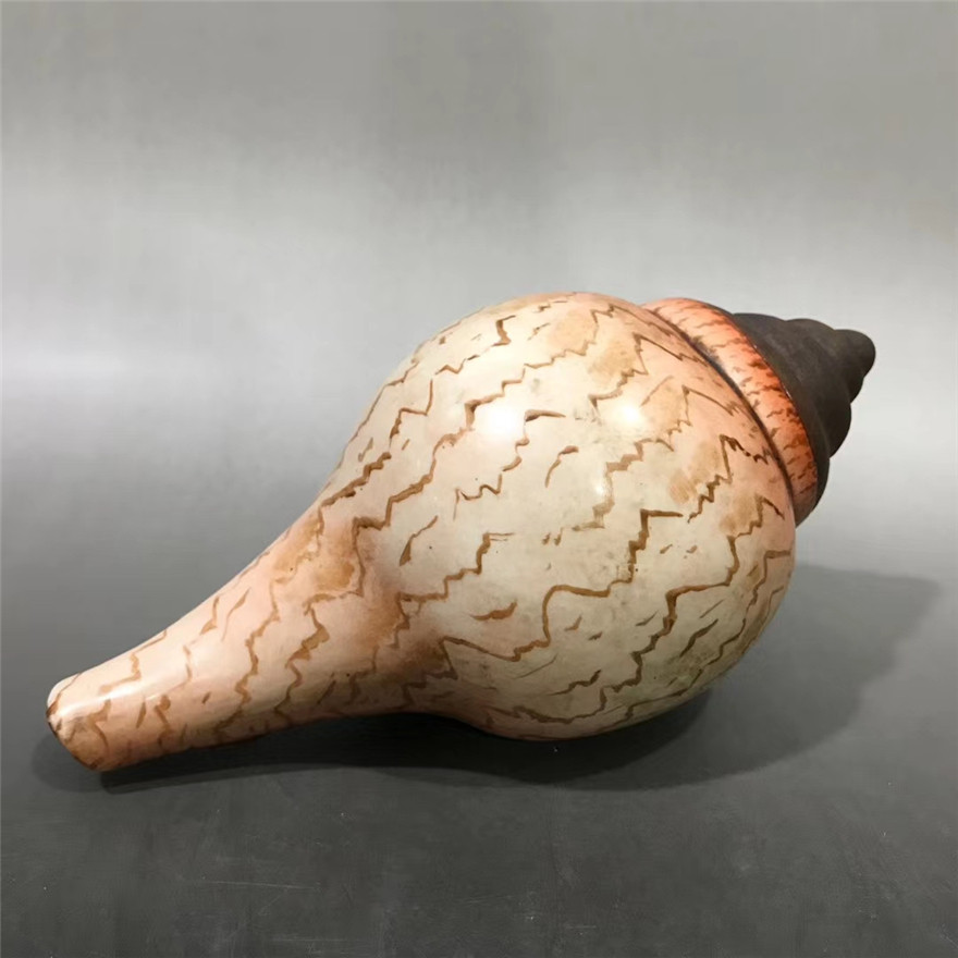 s 阿里拍卖海外回流仿生瓷海螺 老物件收藏