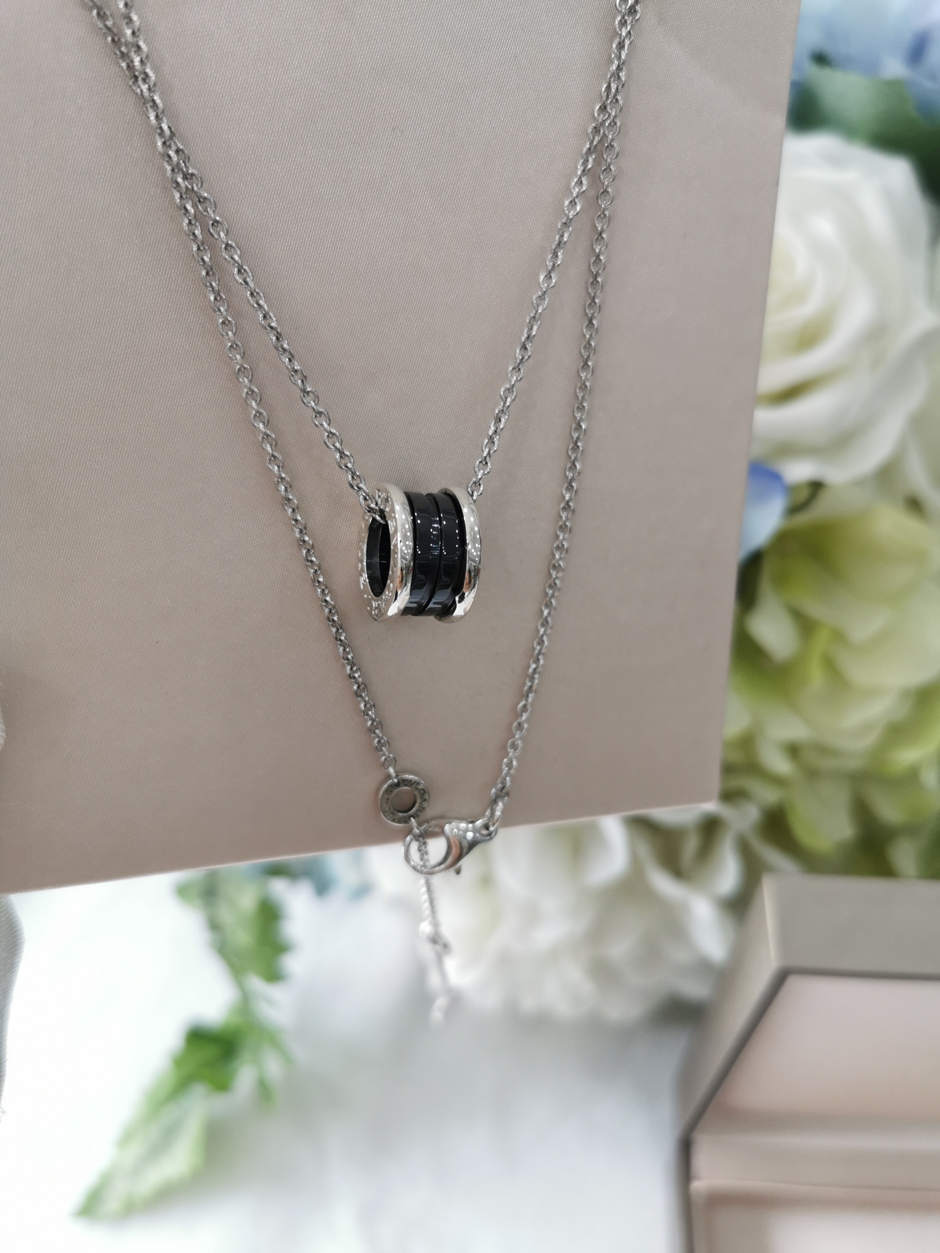 【已中检】【95新】bvlgari宝格丽925银慈善款弹簧项链男女通用