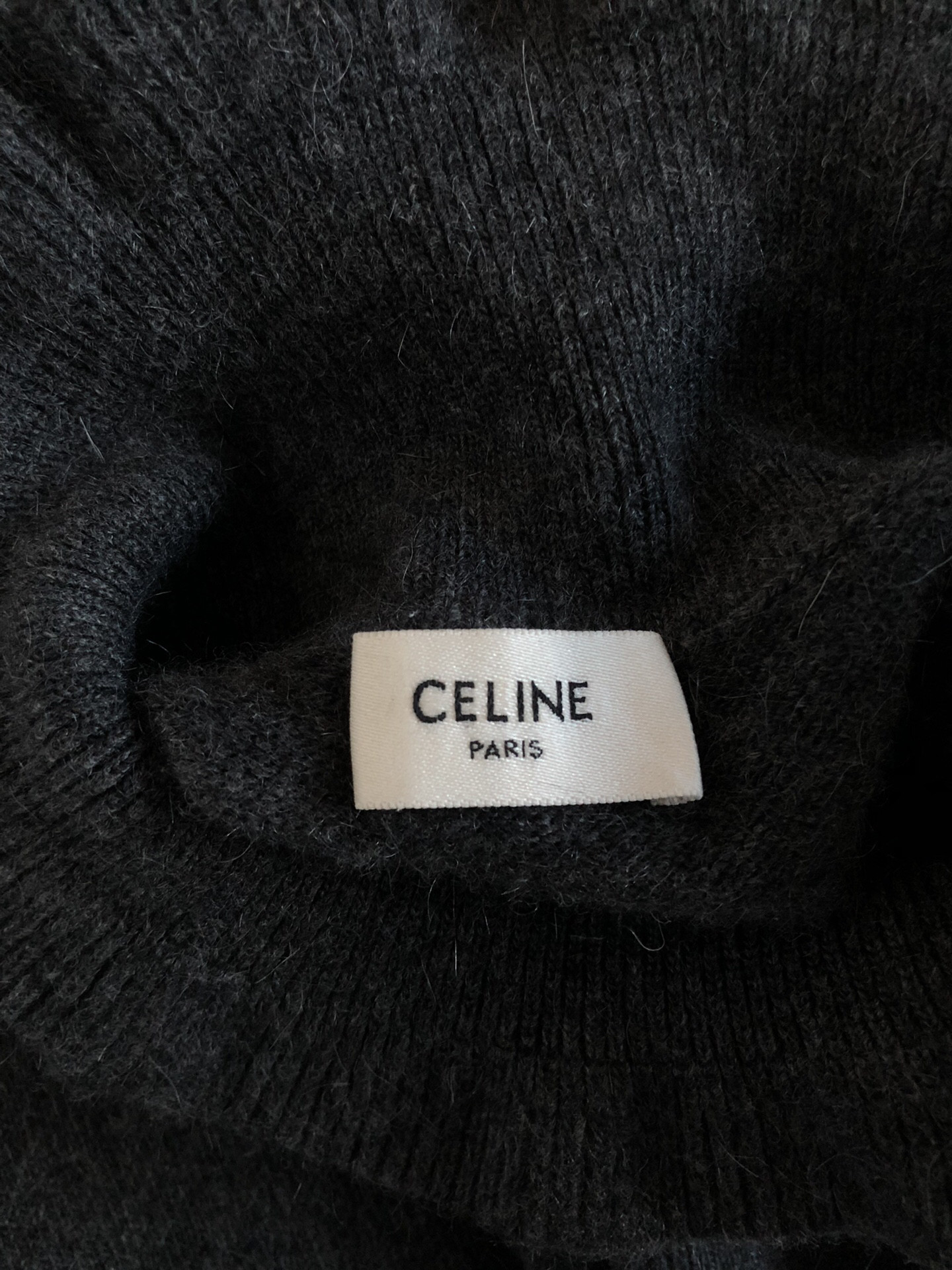 Celine Ruffled High Neck Sweater — front