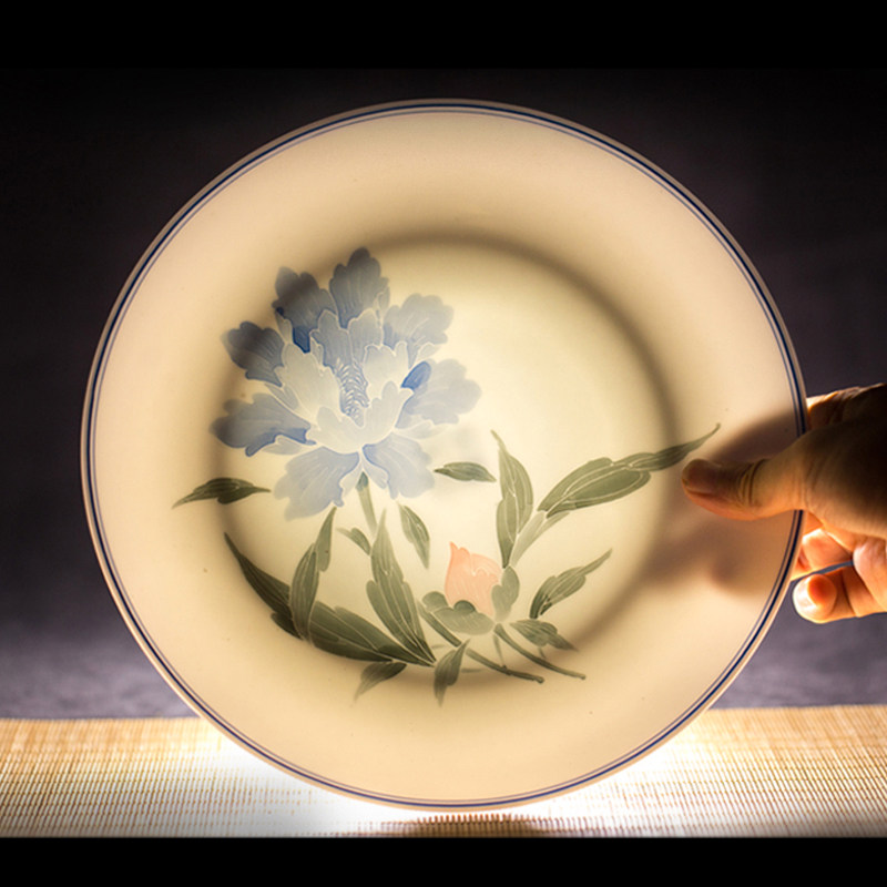 孤品10年保值回购 系70年代专属用瓷 矿物质颜料纯手绘 大球泥盘