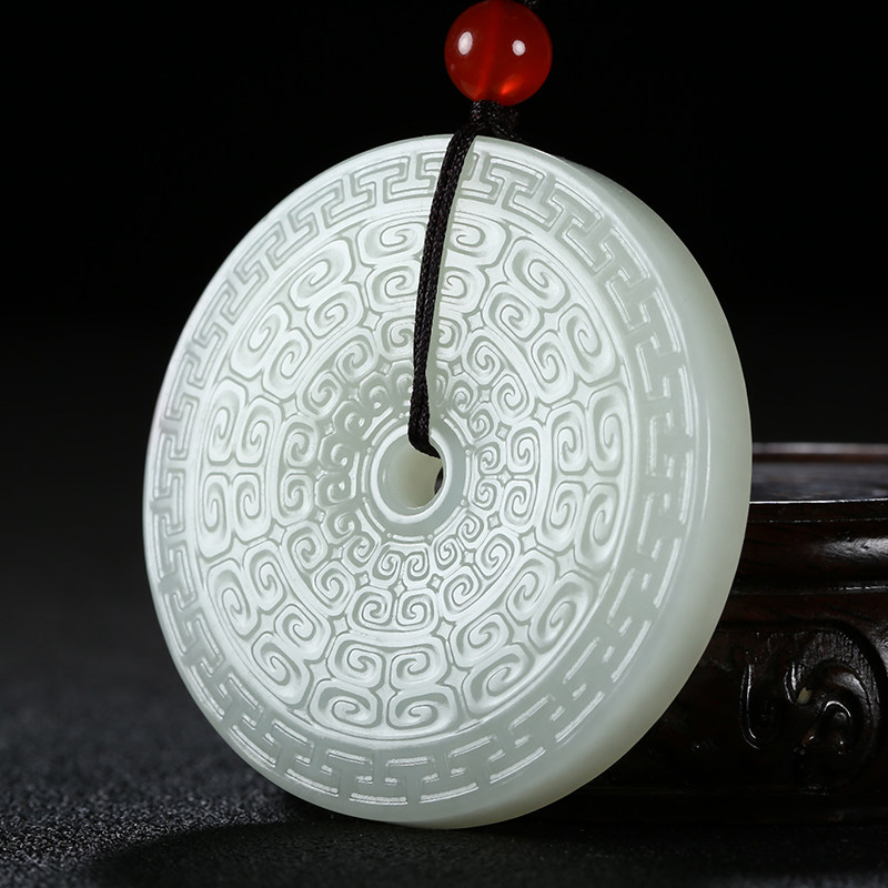 【降价10%】时晓铎工作室出品和田玉白玉怀古情深仿古吊坠49.01g