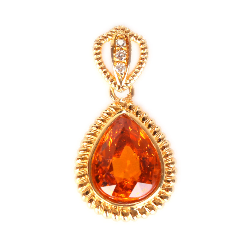 1.67ct 芬达石吊坠18k金 5b5152