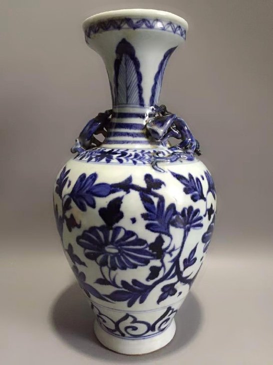 元代青花瓶古董古玩二手瓷器收藏摆件