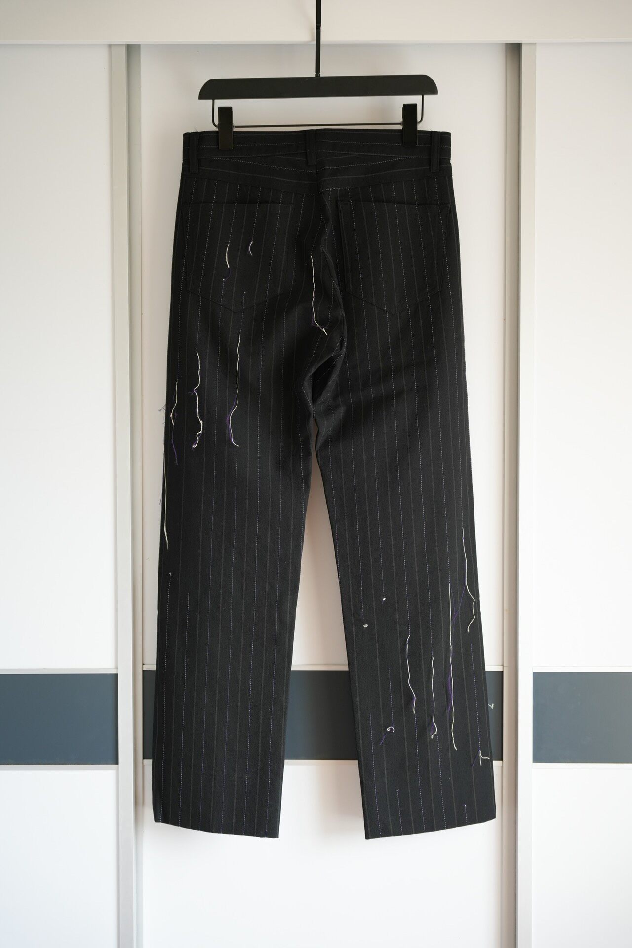 Yohji Yamamoto 03AW Broken Pinstriped Trousers — front