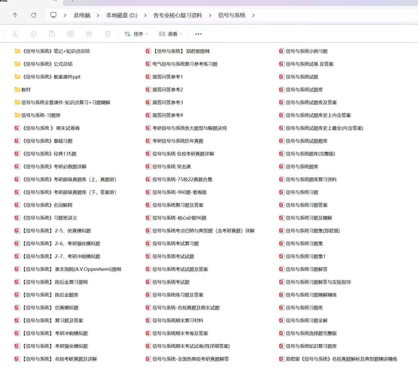 信号与系统复习资料合集，包含笔记+知识点总结、教案课件PPT
