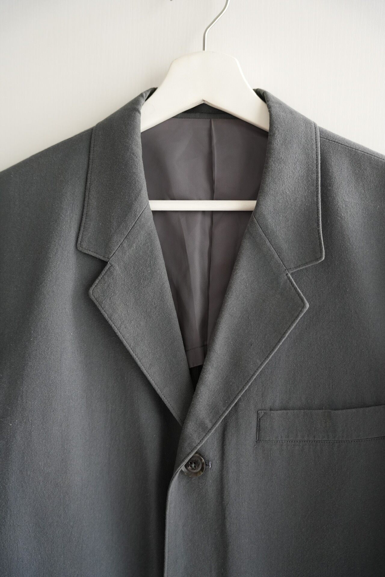 Yohji Yamamoto 01ss Haze Blue Long Suit — detail