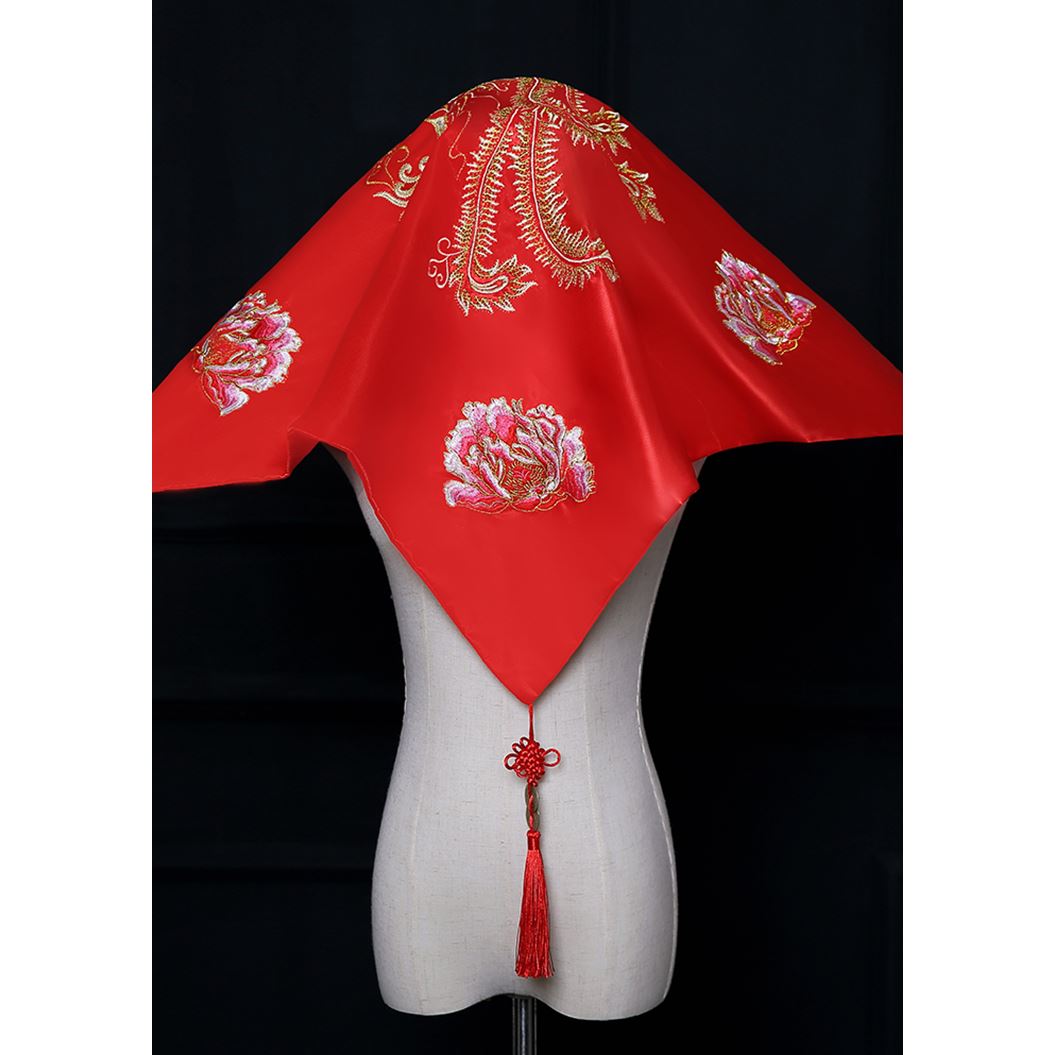 Red veil bride wedding veil Chinese red embroidered large|ruв категории Аксессуары, свадебное платье, аксессуары, вуаль - от Buy2taobao.com для оказания профессиональной услуги покупки агента Taobao
