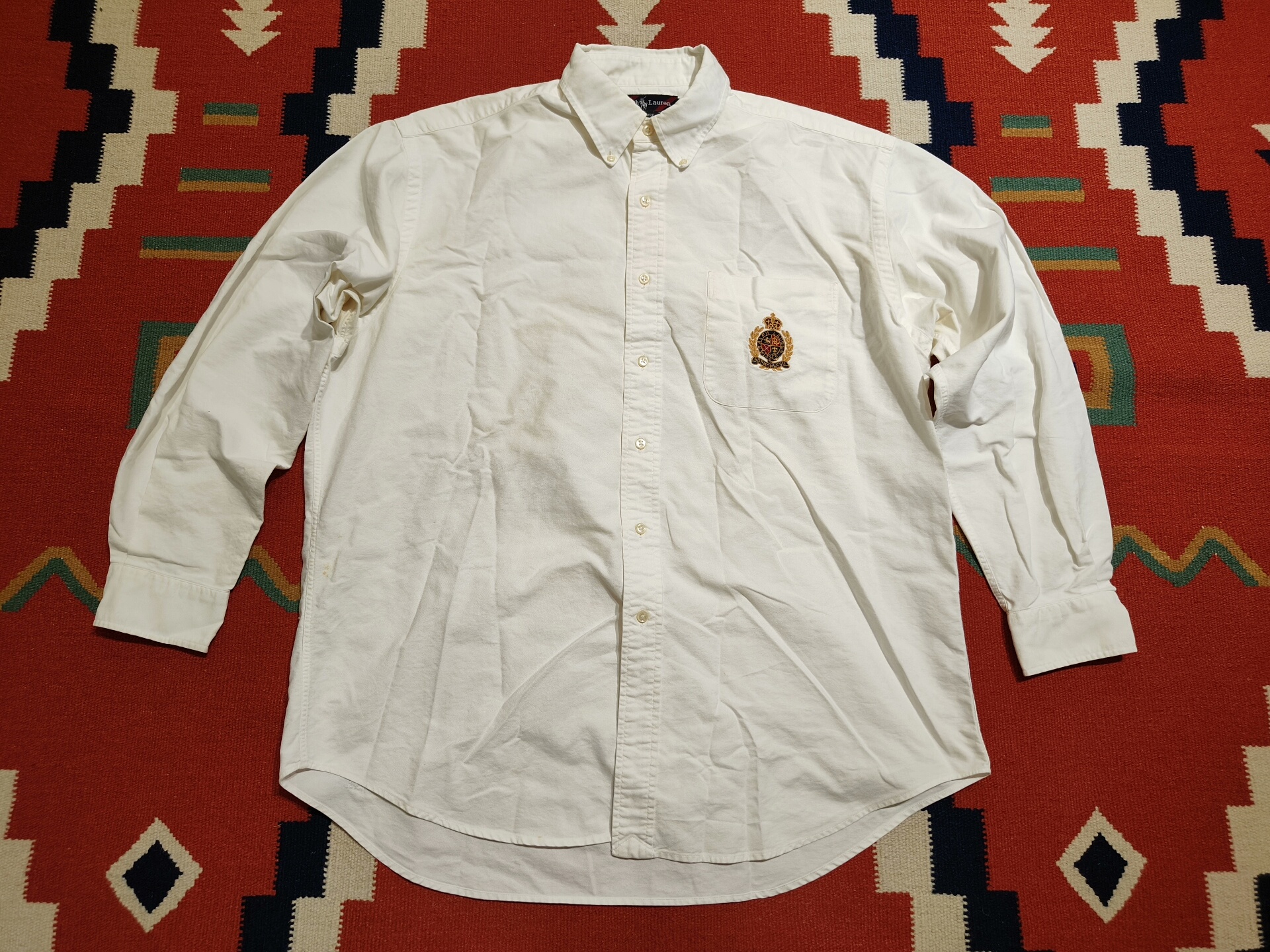 Vintage Ralph Lauren Patchwork Long-Sleeve Shirt — front
